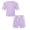 Purple, variant on Girl Boy Summer Clothes Outfits Geometric Print Short Sleeves Tops + Drawstring Shorts Outfits Set 5-14T