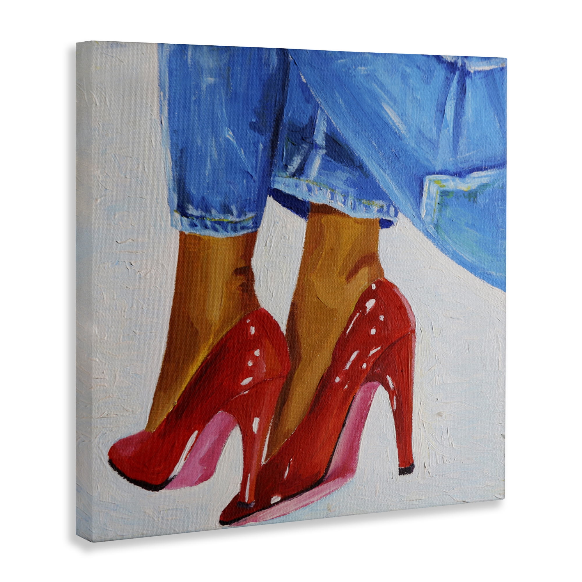 Stupell Industries Glossy Red Pumps & Jeans Canvas Wall Art, design by Violeta Vollmer