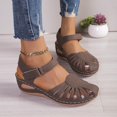 thumbnail image 3 of Women's Orthopedic Slope Heel Sandals 2025 Closed Toe Solid Color Fashion Breathable Casual Low Heel Slope Heel Shoes, 3 of 5