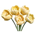 thumbnail image 3 of Tulip Shape Bird Bath Decorative Outdoor Garden Pollinator Water Station, Floral Bird Drinking Basin for Backyard Patio Balcony, 3 of 5