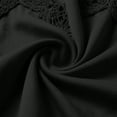 thumbnail image 4 of IUYRTFE Women's Cold Shoulder Lace Trim V Neck Top Short Sleeve Loose Fit Summer Casual Blouse Plus Size, 4 of 5