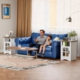 thumbnail image 2 of Lacoo End Table Set of 2 with LED Lights & Power Outlet, Side Table with Glass Door for Living Room, Nightstand with Storage for Bedroom, White, 2 of 7