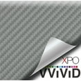 thumbnail image 1 of Silver Carbon Fiber Weatherproof Marine Grade Fabric Vinyl Sticker Faux Leather Finish Contact Paper Roll Decal Car Wrap VViViD, 1 of 1