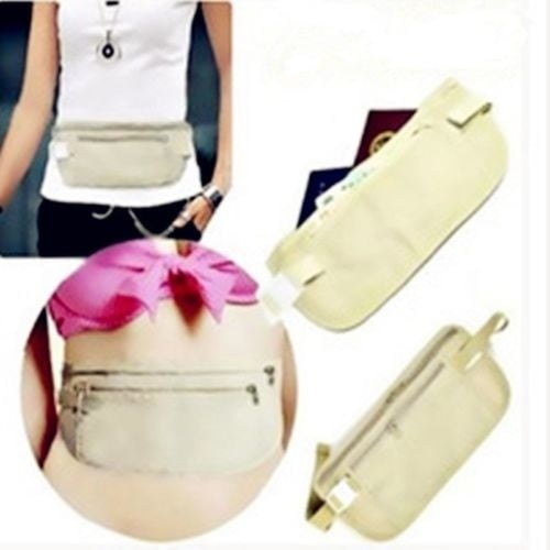 Travel Waist Pouch for Passport Money Belt Bag Hidden Security Wallet Pack