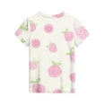 thumbnail image 4 of Abcomgle Girls Tshirts 8-10 Years Old Crewneck Strawberry Print Girls Shirts Short Sleeve Toddler T-Shirt Summer Dressy Cotton Tee Tops Girls,Light pink,3-4Years, 4 of 5