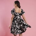 thumbnail image 3 of Globus Women Printed Puff Sleeve Fit & Flare Dress, 3 of 6