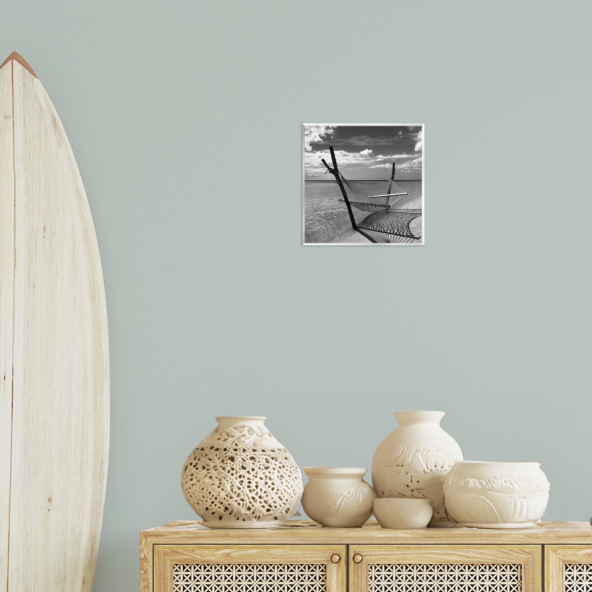 Stupell Industries Windward Beach Hammock Coastal Photography Unframed Art Print Wall Art, 12 x 12