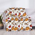 thumbnail image 3 of Uemuo Maple leaf nut Mushroom Printed Throw Blanket for Couch, Fluffy Fuzzy Blankets for Bed, Sofa, Cozy Flannel Faux Fur Blanket-, 3 of 6