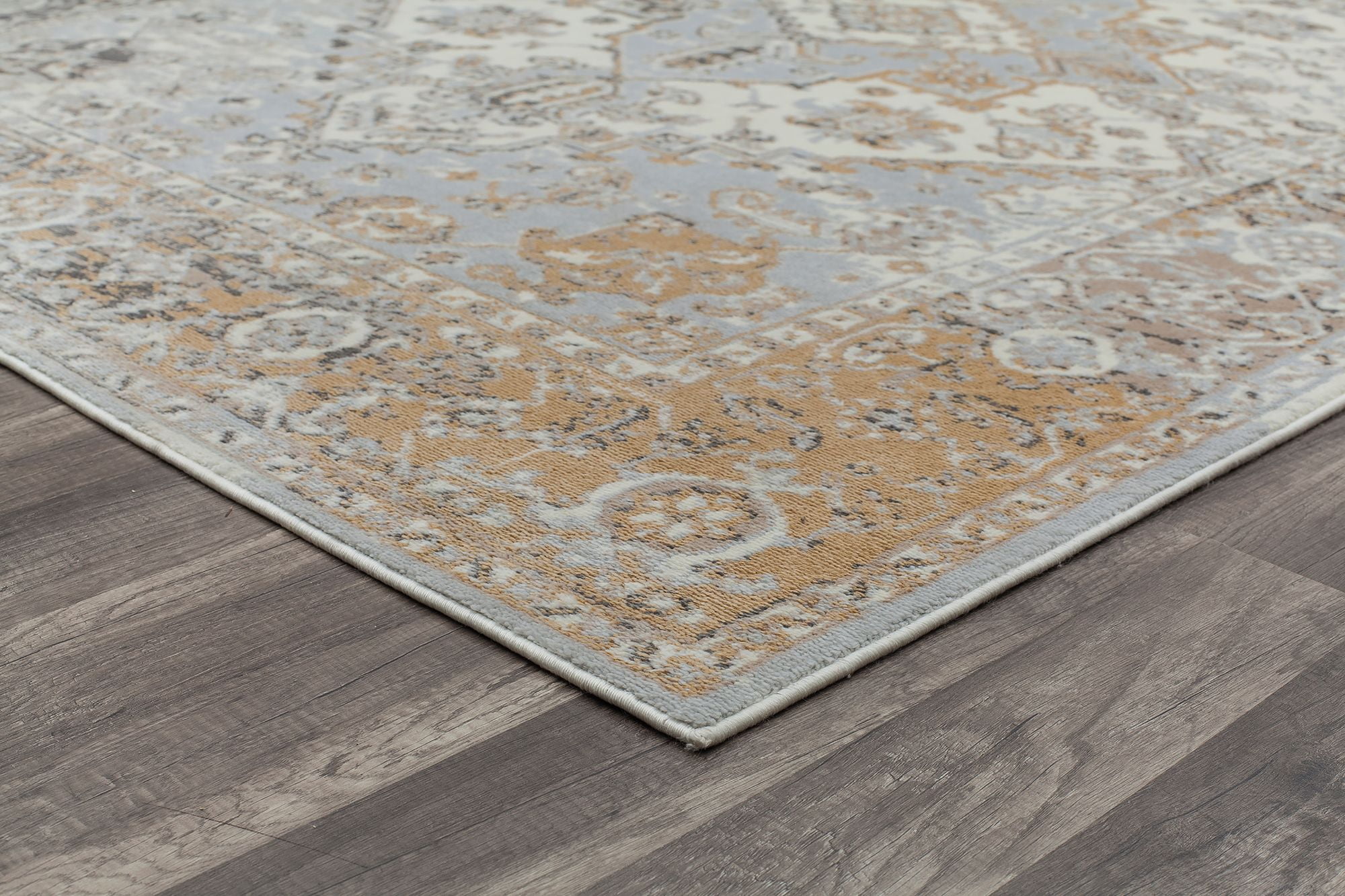 Rugs America Leopold LX60A Grey Charm Oriental Transitional Cream Area Rug, 9'x12'