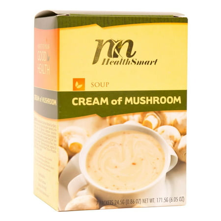 HealthSmart - High Protein Diet Soup - Cream of Mushroom - 15g Protein - Low Calorie - Low Carb - Sugar Free - Low Fat - Gluten Free -