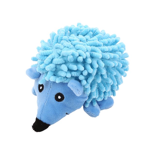 Juguetes para masticar para perros Juguete interactivo con chirrido de erizo de peluche para perros pequeños y medianos