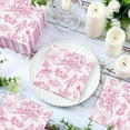 thumbnail image 2 of 200 Pcs Pink Floral Paper Napkins Bulk Disposable Guest Hand Towels for Bathroom Pink and White Cocktail Beverage Dinner Napkins for Wedding Bridal Shower Baby Shower Birthday Table Party Supplies, 2 of 13