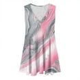 thumbnail image 5 of Womens Tank Top $4.98 Plus Size Sleeveless V-Neck Casual Printed T-shirt Blouse Pink M, 5 of 5