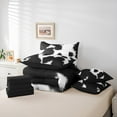 thumbnail image 6 of jejeloiu Cow Print Twin Bedding Sets 7-Piece,Retro Farmhouse Lodge Bedding Comforter Set,Black White Cattle Sheet Sets,Microfiber Bedroom Decor Reversible, 6 of 8