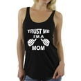 thumbnail image 1 of Awkward Styles Women's Trust Me I'm A Mom Graphic Racerback Tank Tops Mother's Day Gift, 1 of 4