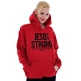 thumbnail image 3 of Jesus Strong Philippians 4:13 Bible Unisex Plus Fleece Graphic Hoodie Brisco Brands 2X, 3 of 5