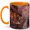 Orange, variant on Pink Blossom Cafe Street 11oz Ceramic Mug, Romantic Spring City Coffee Cup