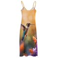 thumbnail image 5 of Flower Hummingbird Sleeveless Dress Women's Luxury Party Dress Birthday Dresses for Women, 5 of 7