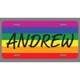 thumbnail image 1 of Andrew Name Pride Flag Style License Plate Tag Vanity Novelty Metal | UV Printed Metal | 6-Inches By 12-Inches | Car Truck RV Trailer Wall Shop Man Cave | NP2235, 1 of 1