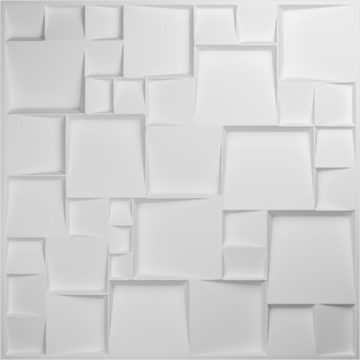 Ekena Millwork 19 5/8"W x 19 5/8"H Modern Square EnduraWall Decorative 3D Wall Panel (12-Pack for 32.1 Sq. Ft.)