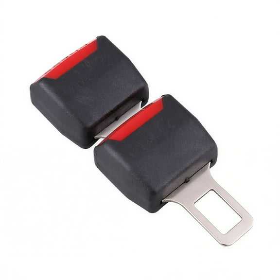 MELIVO 2 Pack Car Seat Belt Clip, Universal Seat Belt Buckle Auto Metal Seat Belts Clip - Black