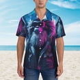 thumbnail image 4 of Lsque Hip-Hop Glasses Gorilla pattern Hawaiian Shirt for Men, Unisex Summer Beach Casual Short Sleeve Button Down Shirts-Medium, 4 of 9