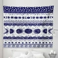 thumbnail image 1 of Planet Tapestry, Phases of the Moon Stars Space Galaxy Constellation Repeated Pattern Art Print, Fabric Wall Hanging Decor for Bedroom Living Room Dorm, 5 Sizes, Indigo and White, by Ambesonne, 1 of 1