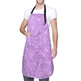 thumbnail image 3 of Uemuo Lilac Glittering Pattern Waterproof Apron Adjustable Dishwasher Apron- Apron for Women Men Heavy Duty Work Apron for Dishwashing Chemical Lab, 3 of 9