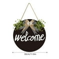 thumbnail image 3 of Tkrady Welcome Front Door Round Wood Sign Hanging Welcome Sign for Farmhouse porch Spring Welcome Sign Front Door Decoration (I), 3 of 6