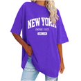 thumbnail image 2 of Womens Tops Plus Size Women's Letter Printed Round Neck Short Sleeved Top Short Sleeved Round Neck Top/shirt, 2 of 6