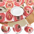 thumbnail image 4 of Round floral polyester tablecloth with elastic border, water-resistant and easy-clean, fits 44-52 inch tables, big size, 4 of 7