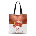 thumbnail image 1 of NUDECOR Sac Fourre-Tout en Toile Rouge Rétro Chaussette Singe avec Camion de Pompiers Sac Réutilisable pour Bébé Garçon Épaule Courses, 1 of 1