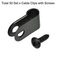 thumbnail image 3 of 5.3mm Nylon R Type Cable Clip Wire Clamp with Screws Black 50 Pieces, 3 of 5