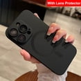 thumbnail image 2 of Magsafe-funda magnética de teléfono para iPhone 14 Plus, 13, 12, 11 Pro Max, protección de lente de cristal de silicona suave Fivean unisex, 2 of 2