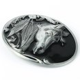 thumbnail image 4 of 5 Hebillas de Cinturón de Plata Con Cabeza de Caballo Grabada Antigua Sunnimix Vaquero Occidental, 4 of 8