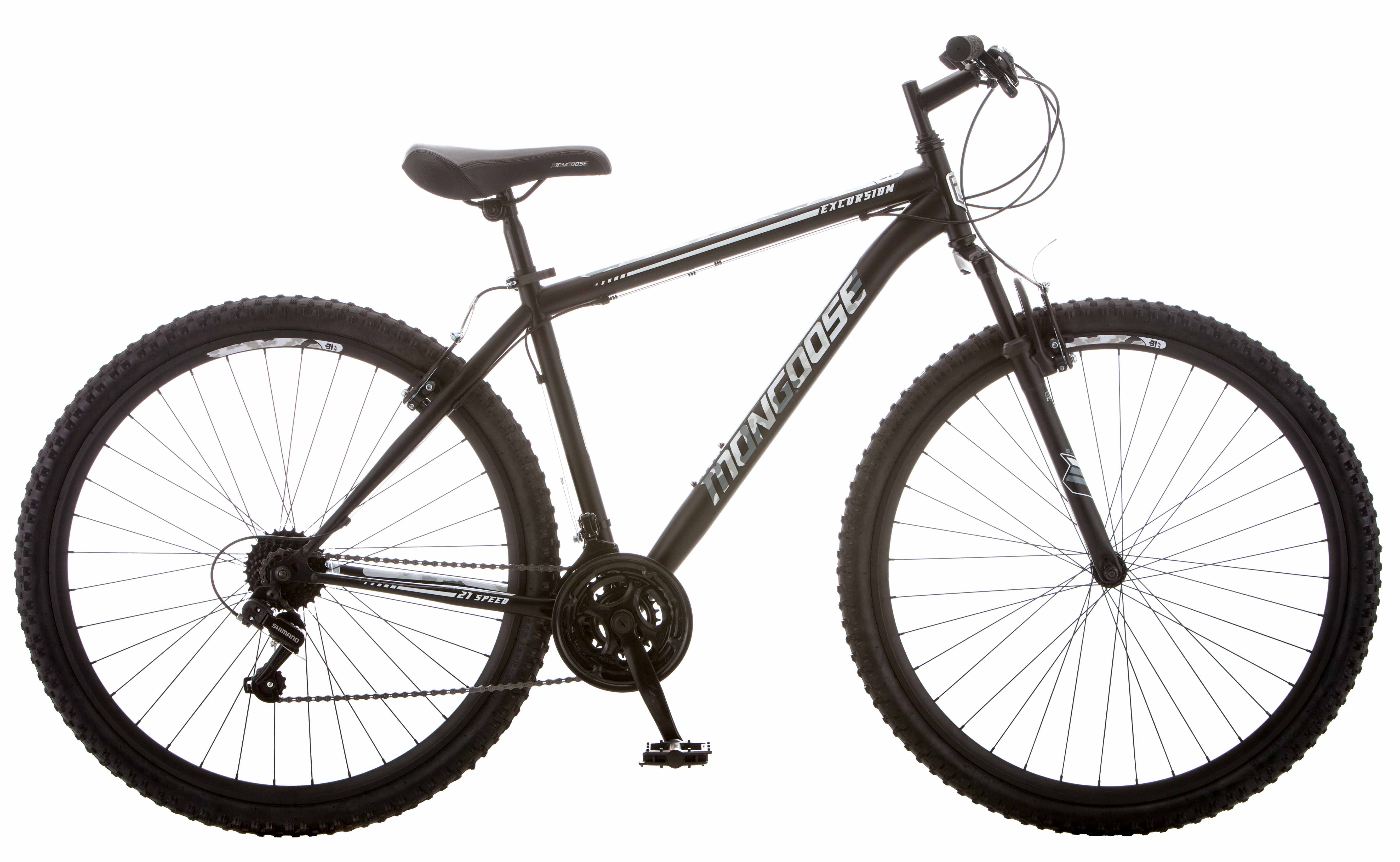 New Mongoose 29 Inch Mens 21Speeds Mountain Bike Outdoor Riding Black
