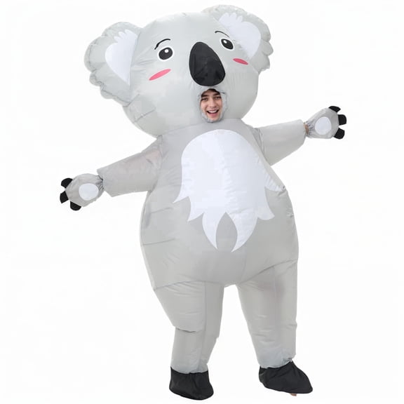 Inflatable Animal Costume for Adults, Funny Blow Up Koala Costume, Party Cosplay Outfit for Halloween Garden Party Events
