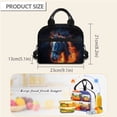 thumbnail image 6 of Jeiento Horse Backpack and Lunch Box for Boys 8-12 Book Bags 4 Piece Student Bookbag with Lunch Bag Pencil Case Water Bottle Holder Cool Flame Primary Middle School Bag for Kids 6th Grade, 6 of 7
