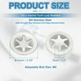 thumbnail image 2 of Uxcell Star Internal Tooth Lock Washers Push on Retaining Clips Manganese Steel Quick Speed Locking Washers for Fastening Silver 150 5 mm, 2 of 7