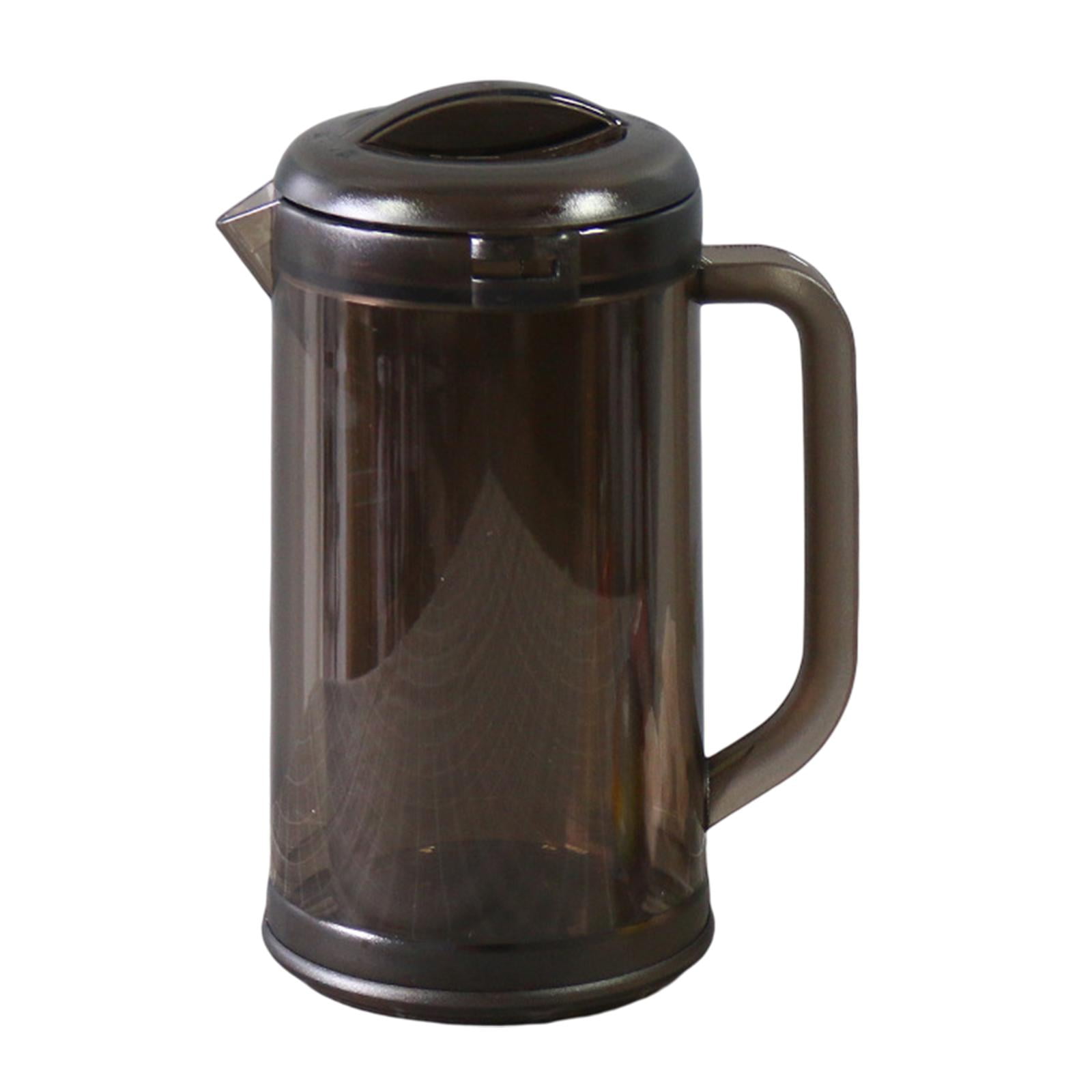 Fiocias Water Jug Fridge Jug Pitcher with Handle Shatterproof Drink Dispenser Teapot for Dark Brown