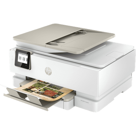 HP - ENVY Inspire 7955e Wireless All-In-One Inkjet Photo Printer with 3 months of Instant Ink included with HP+ - White & Sandstone