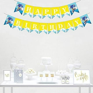 Comprar Sonic Birthday Party Supplies, Sonic Birthday Party Decorations  Include Happy Birthday Banners, Hanging Swirls, Cake Topper, Balloons,  Backdrop for Sonic Party Decorations en USA desde República Dominicana