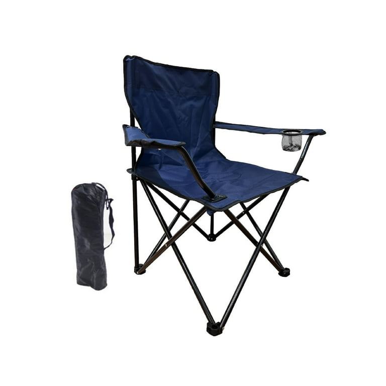 Camping Folding Chair Portable Camping Chairs with Carrying Bag Camp Chairs  for Adults Lawn Chairs Beach Chair for Backpacking Picnic Travel Navy 