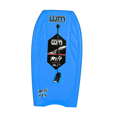 42.5 inch Ultimate Pro Hard Slick Bottom  Bodyboard / Boogie Board with Grip Rail and Coiled Wrist