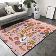 thumbnail image 3 of Area Rugs For Living Room Decor - Retro 70s Hippie Soft Anti Slip Throw Washable Rugs 5x7 For Bedroom, Indoor Carpet For Bedroom Living Room 80x58In, 3 of 7