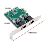 SYBA Multimedia 2-Port Ethernet PCIe x1 Card - PCI Express x1 - 2 Port(s) - 2