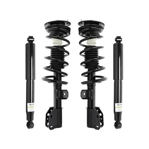 Front and Rear Suspension Strut Coil Spring and Shock Absorber Assembly Kit - 4 Piece - Compatible with 2002 - 2007 Saturn Vue (without 19 Inch Wheels and 3rd Row Seat) 2003 2004 2005 2006