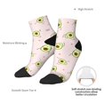 thumbnail image 6 of Fuzoiu Avocado Doing Sport Yoga Print Adult Socks, Crew Moisture-wicking Socks, Unisex Cushion Crew Socks,Casual Sports Ankle Socks, 6 of 7