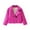Hot Pink, variant on MeetoTime Kids Leather Long Sleeved Jacket Casual Loose Solid Color Zipper Lapel Coat for Baby Boys Girls 2-7 Years