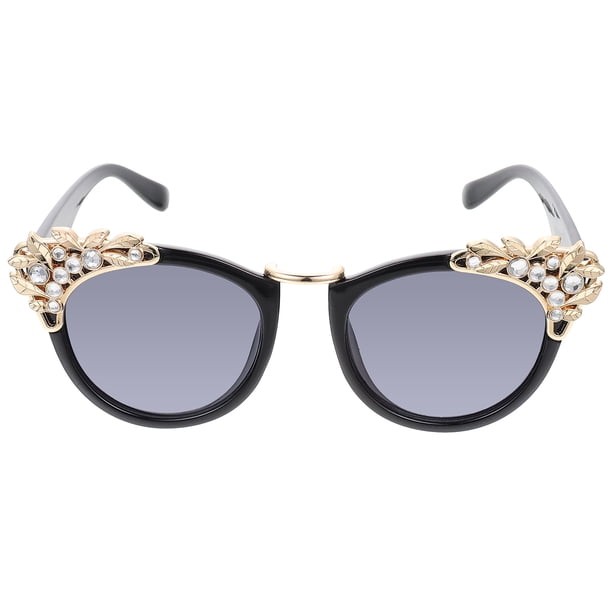 KAKOWELY Gafas de sol con diamantes de imitación, modernas y retro, con protección solar para exteriores.